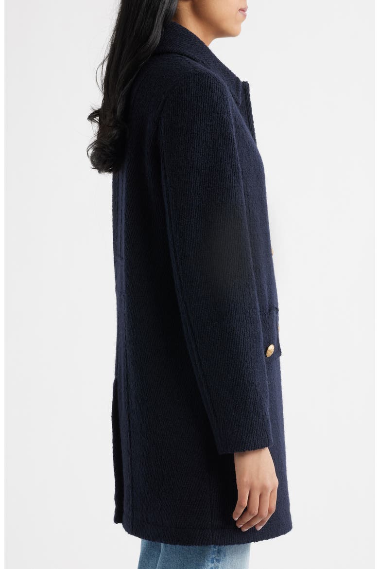 Crested Button Coat, Alternate, color, NAVY