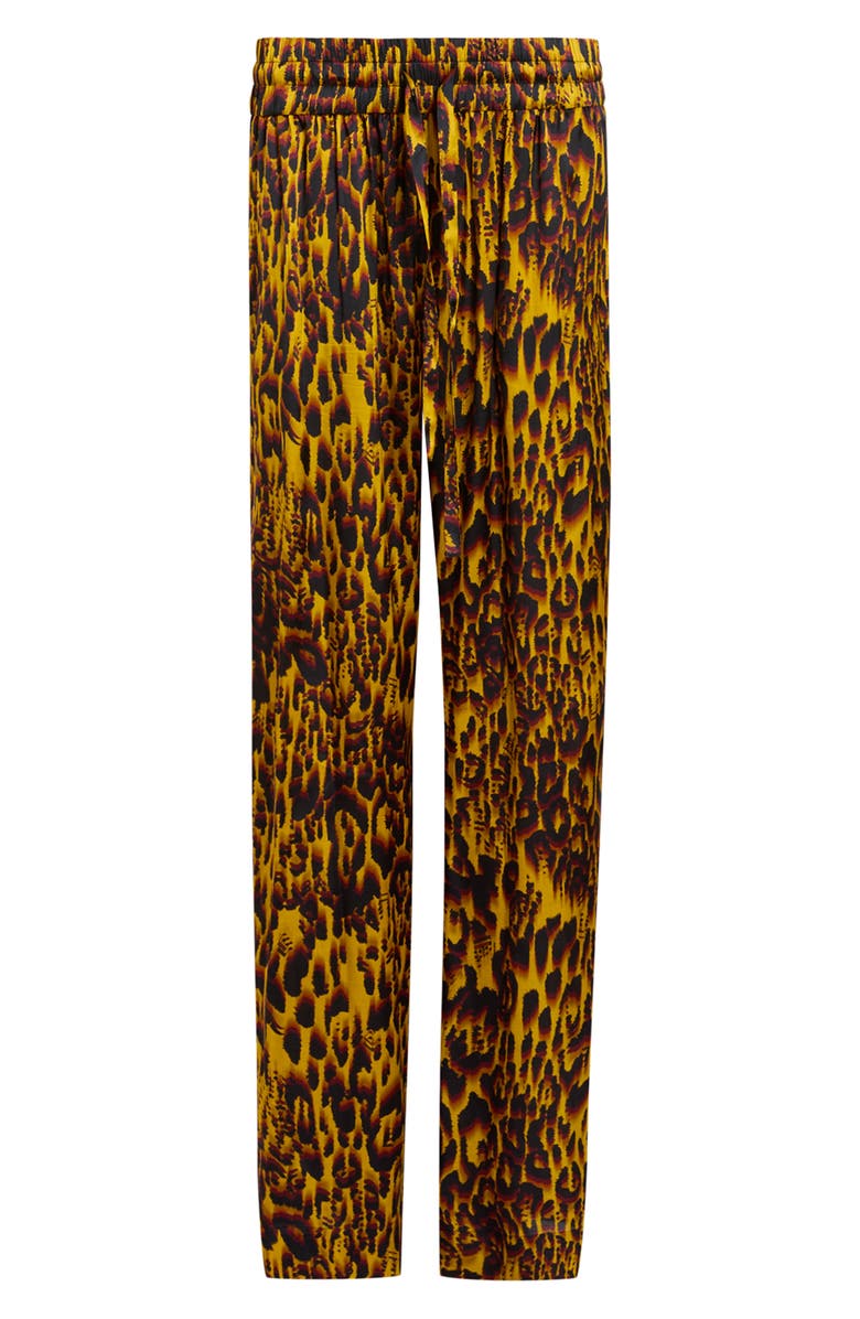 AllSaints Tyler Abstract Print Straight Leg Satin Pants, Alternate, color, 