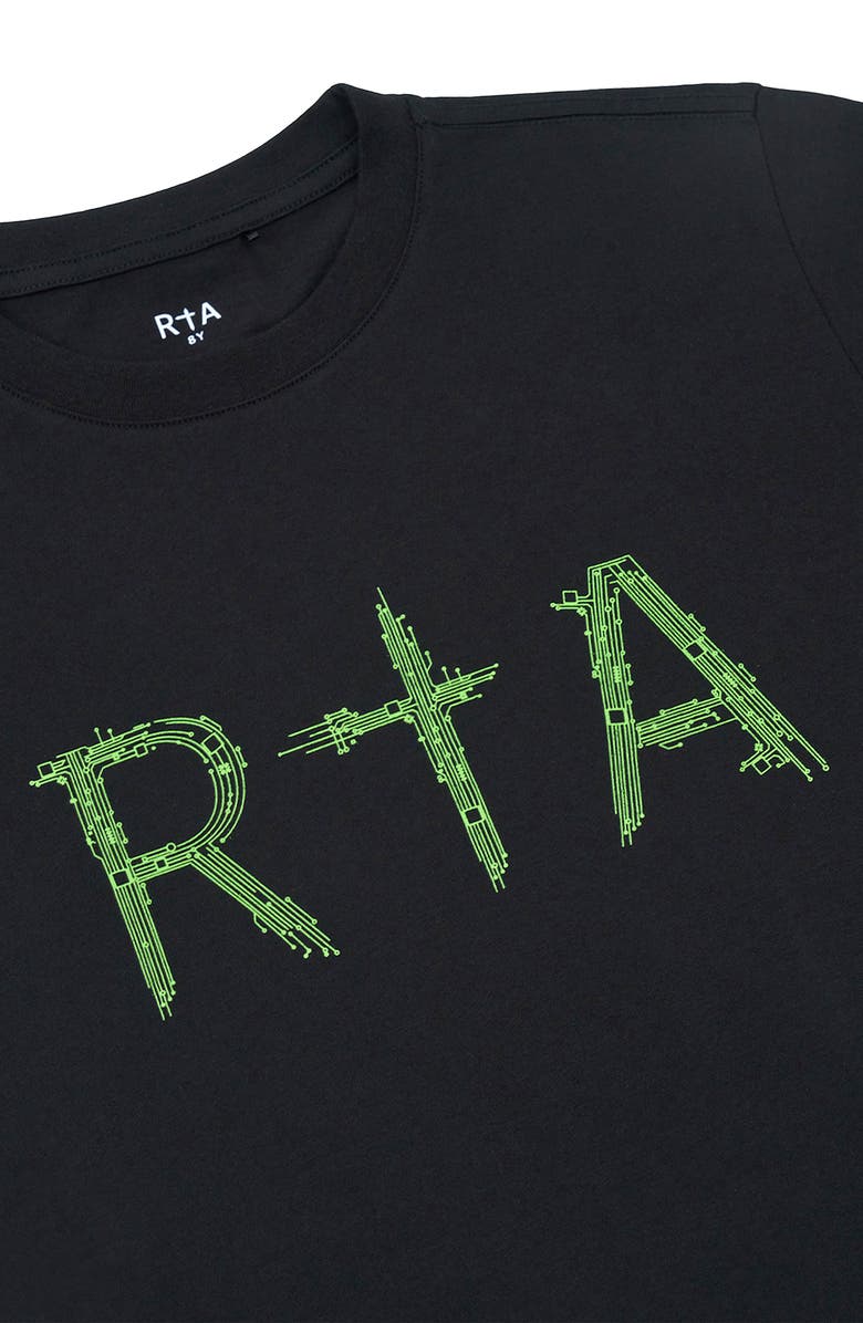 RtA Kids' Lawson Circuit Logo Graphic T-Shirt, Alternate, color, Black Circuit Rta