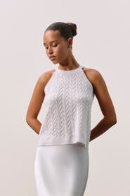 NAKED CASHMERE ALOUETTE CABLEKNIT TANK