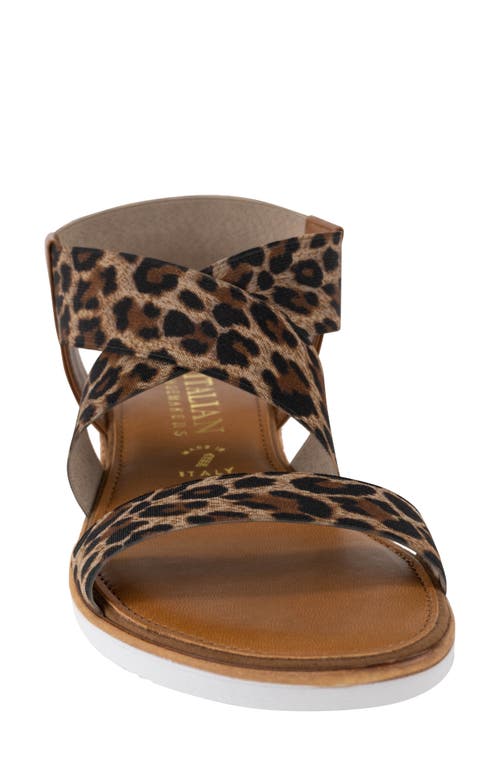 Italian Shoemakers Priola Sandal In Leopard