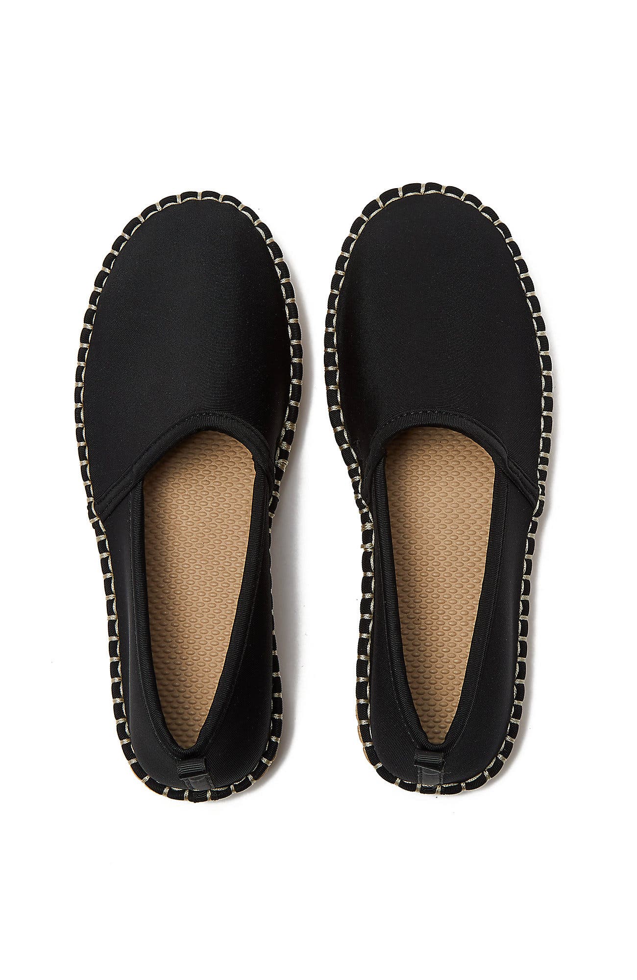 Lands' End Espadrille Beach and Water Shoes, Alternate, color, Black