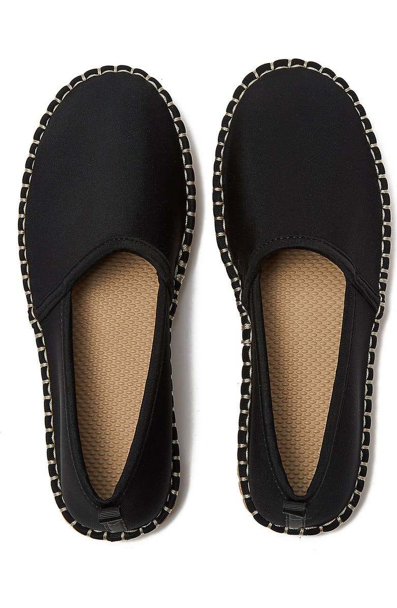 Lands' End Espadrille Beach and Water Shoes, Alternate, color, Black