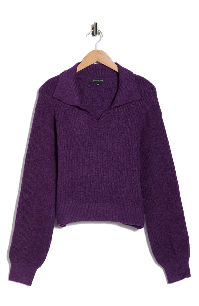 JACQUIE THE LABEL Jacquie Relaxed Fit Sweater, Alternate, color, Purple
