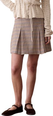Marine Layer Lola Pleated Moleskin Miniskirt