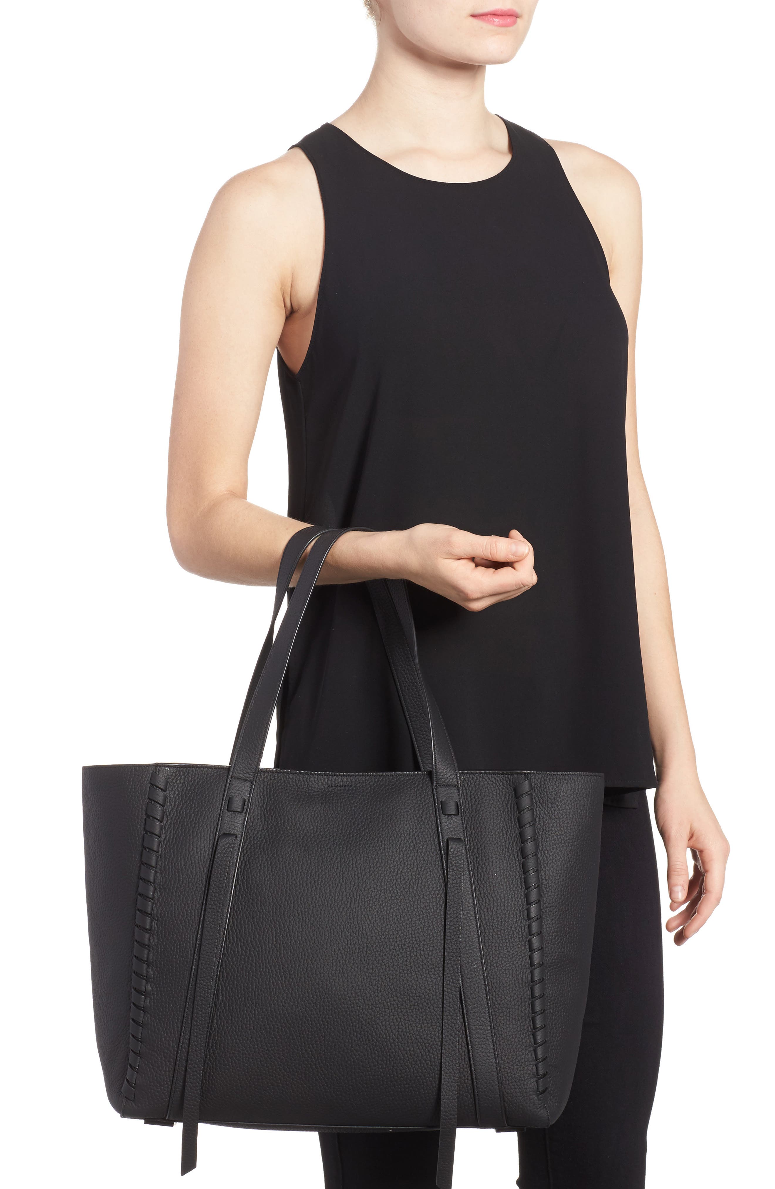 AllSaints Ray Nubuck Tote, Alternate, color, 