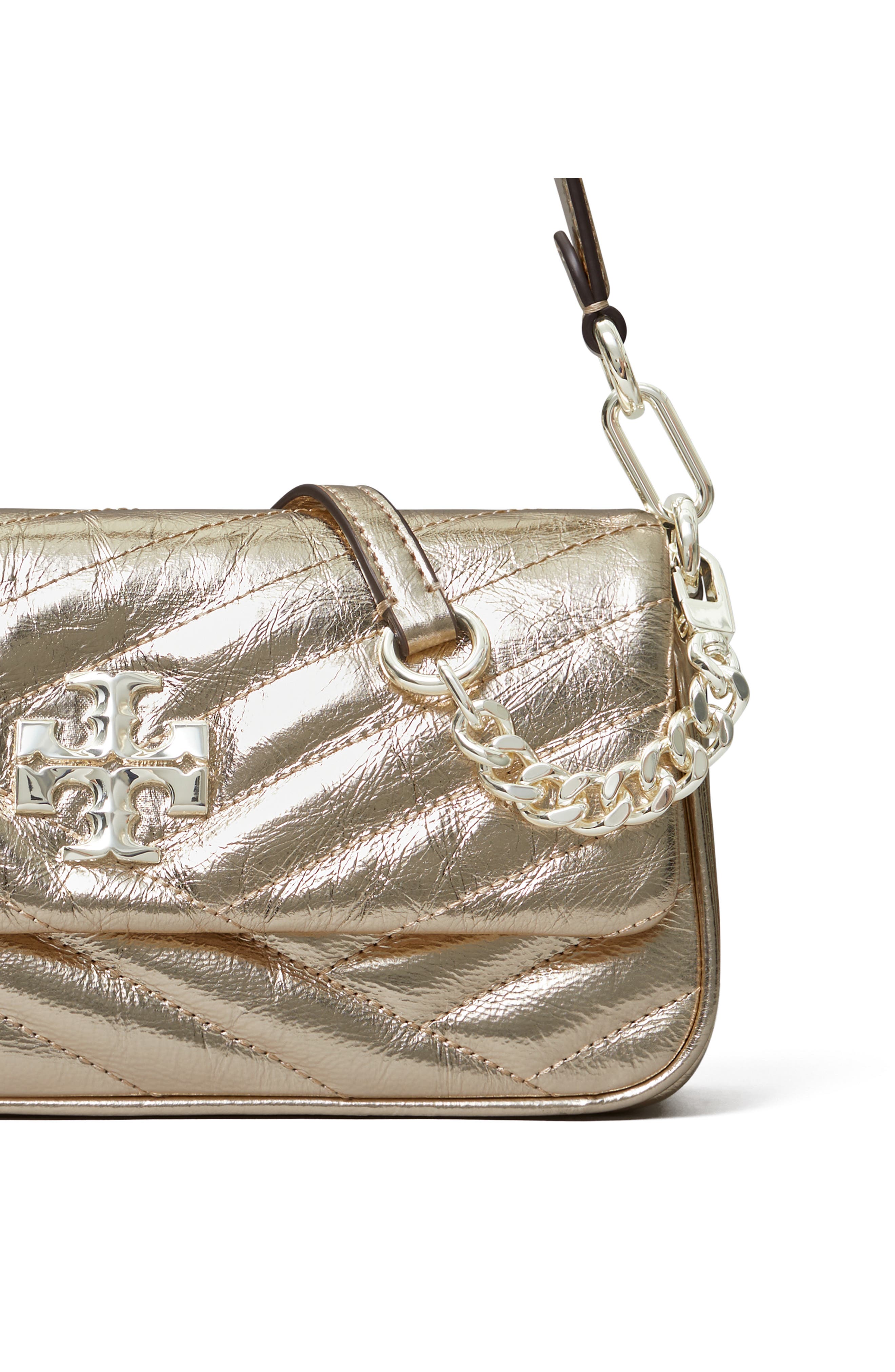 Tory Burch Kira Small Chevron Quilted Convertible Leather Crossbody Bag, Alternate, color, 