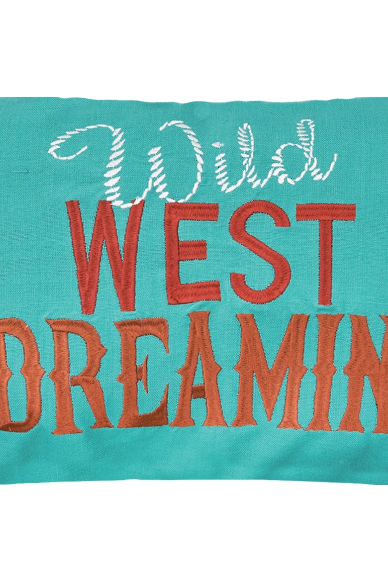 Wild West Dreamin' Woven Throw Pillow, 12" x 24", Alternate, color, Blue