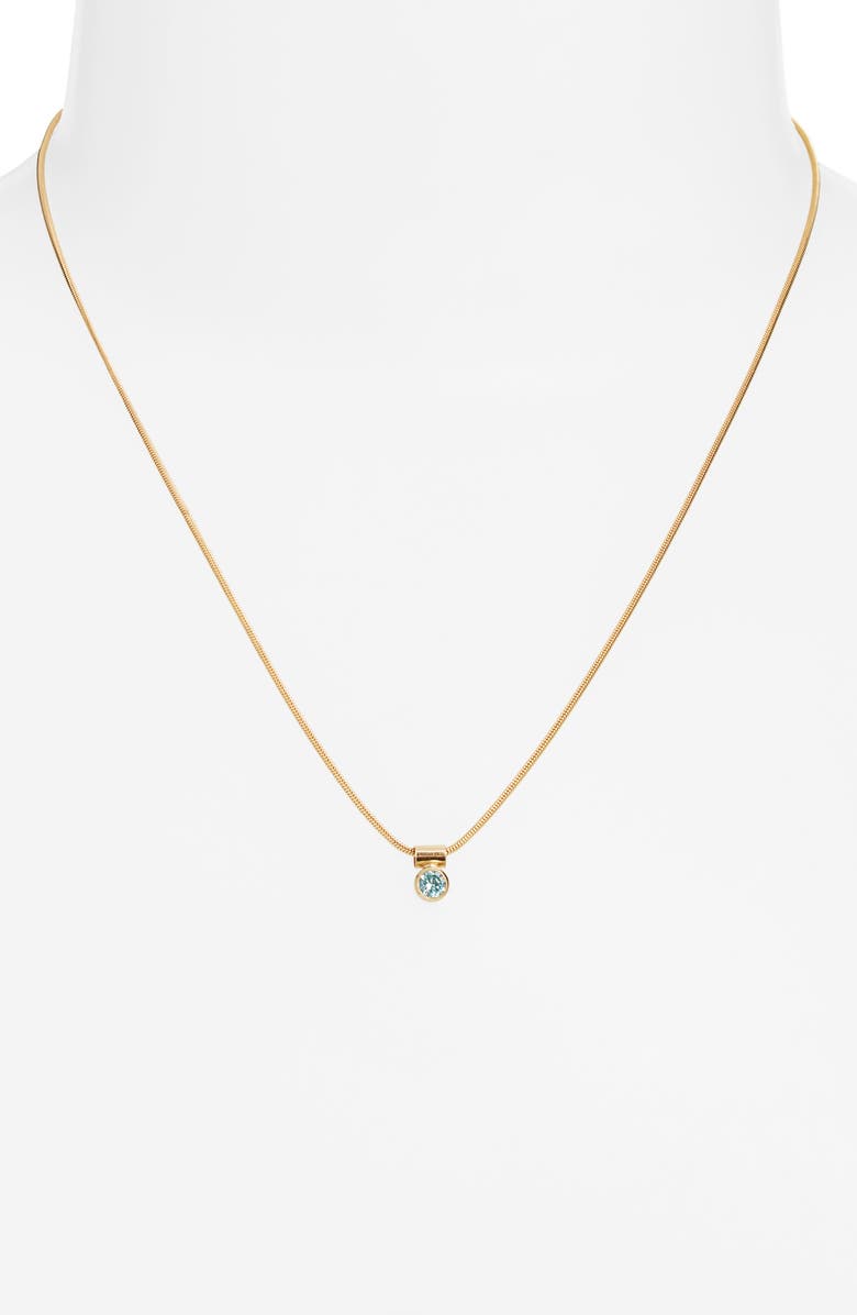 Set & Stones Elllie Something Blue Pendant Necklace, Alternate, color, Gold