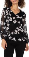 Liverpool Los Angeles Shirred Woven Popover Top