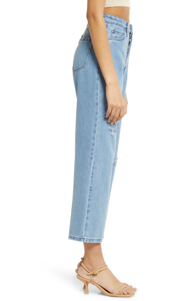 BLANKNYC Baxter Ripped Nonstretch Ribcage Crop Jeans, Alternate, color, 