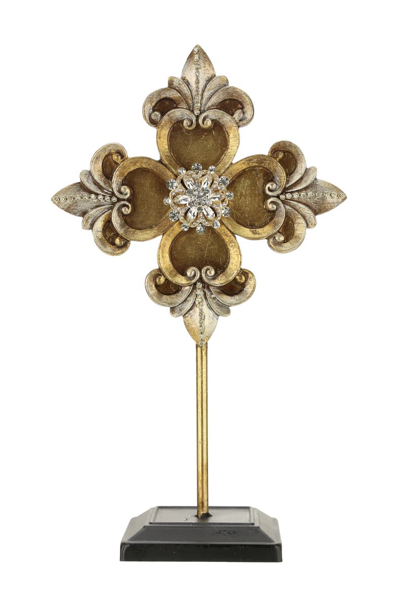 Mark Roberts Jeweled Fleur De Lis Finial, Main, color, Gold