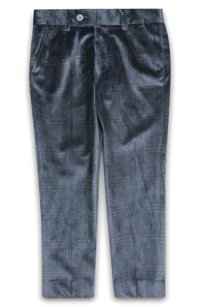 Appaman Kids' Velvet Suit Pants, Main, color, Midnight Plaid