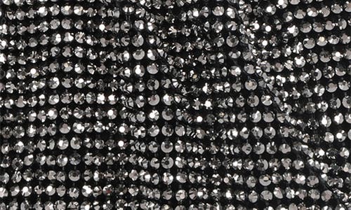 Jessica Mcclintock Simona Rhinestone Mesh Clutch In Gunmetal
