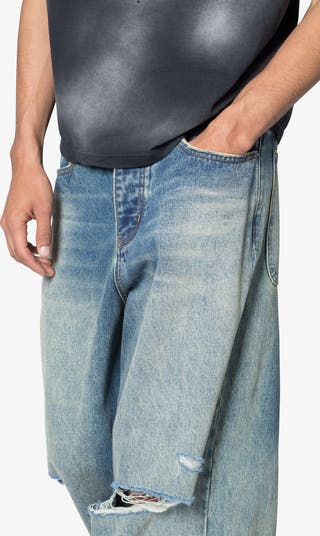 Baggy Rave Ripped Wide Leg Jeans