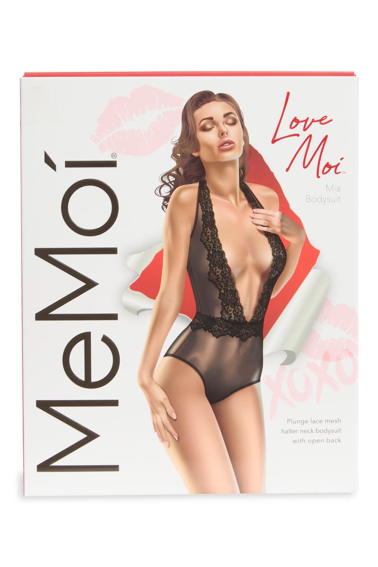 Mia Plunge Bodysuit, Main, color, BLACK