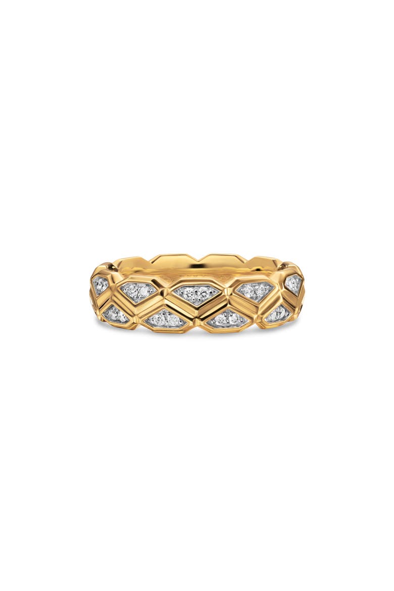 Men's Hex Band Ring, Main, color, DIAMOND GOLD