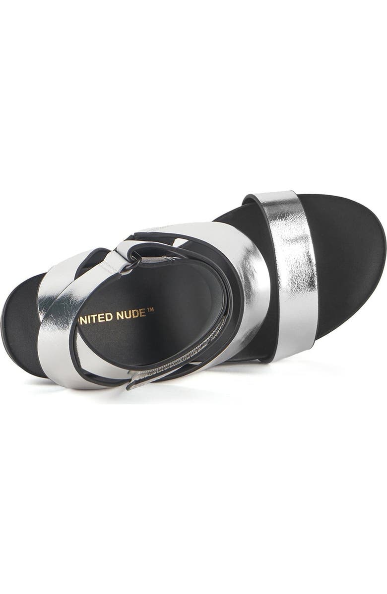 United Nude Eamz Hana Sandals, Alternate, color, Silver