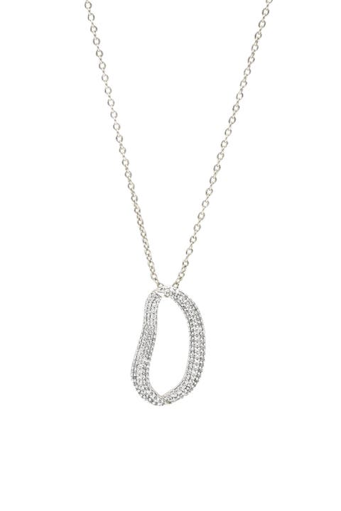 Infinity Pavé Irregular Hoop Pendant Necklace