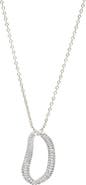 Classicharms Infinity Pavé Irregular Hoop Pendant Necklace
