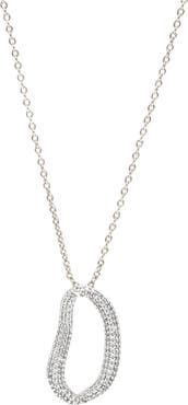 Classicharms Infinity Pavé Irregular Hoop Pendant Necklace