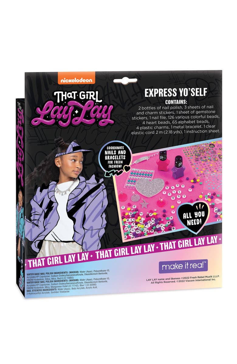 That Girl Lay Lay Express Yo Self Diy Nail Art & Bracelets Kit, Alternate, color, Multicolored
