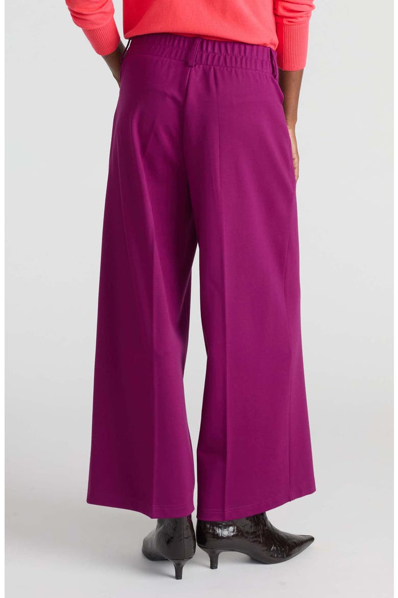 Wide Leg Ponte Crop Pants, Alternate, color, PLUM CASPIA