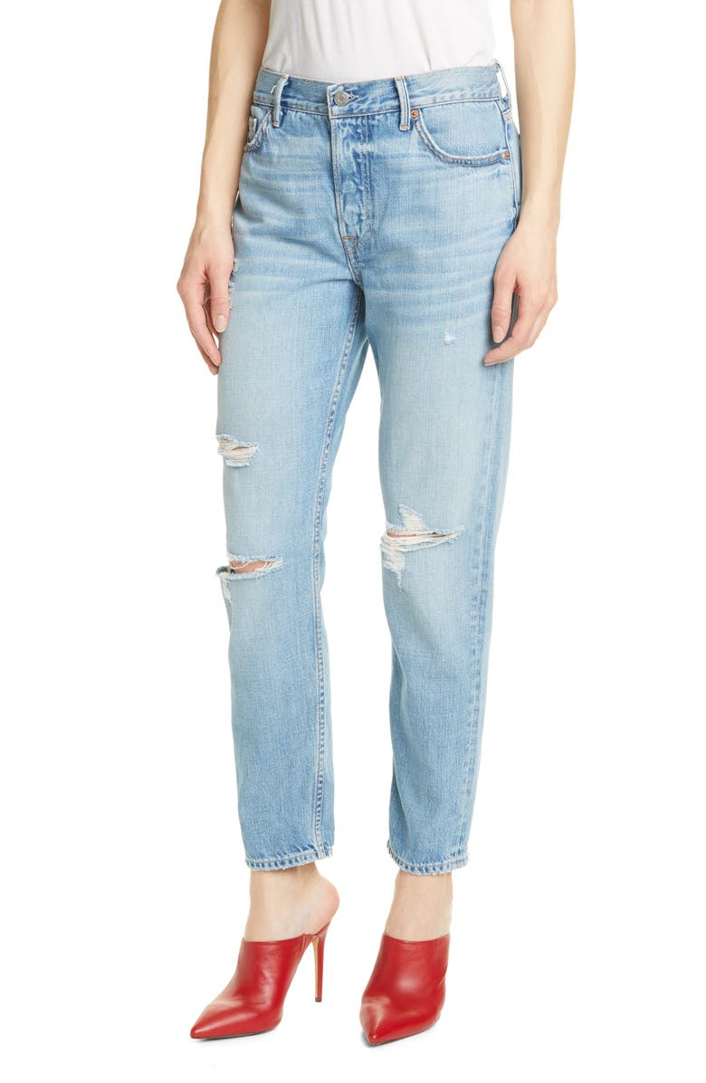 GRLFRND Olivia Ripped Boyfriend Jeans, Alternate, color, 