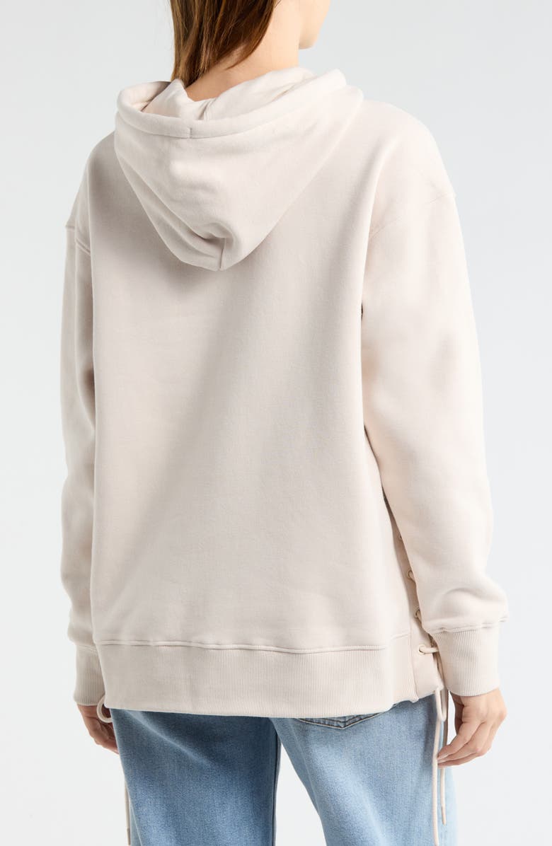 Faith Connexion Silicon Fleece Pullover Hoodie, Alternate, color, Crystal Gray/ Magnolia