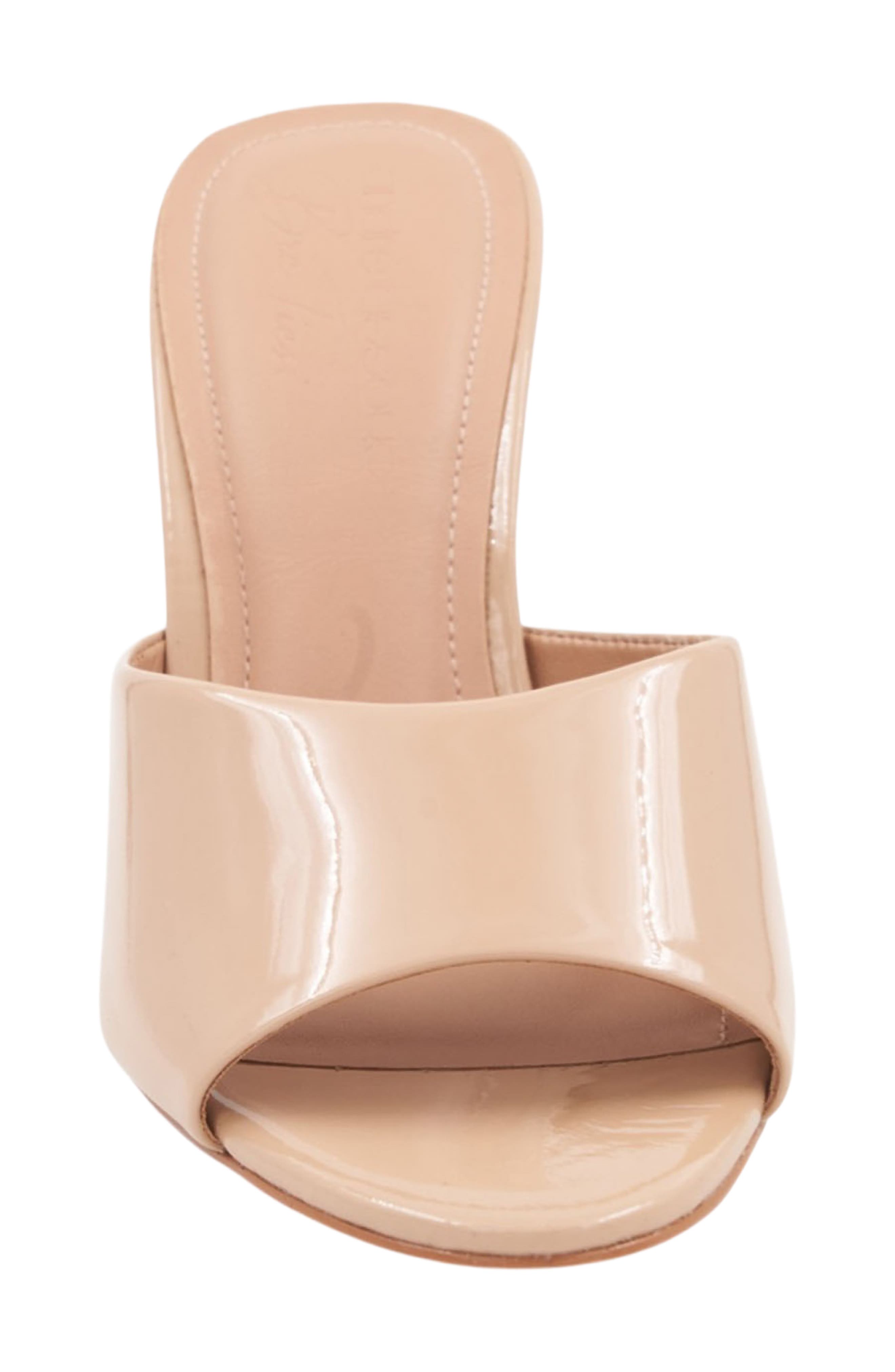 x Bre Tiesi Eve Slide Sandal, Alternate, color, NATURAL PATENT