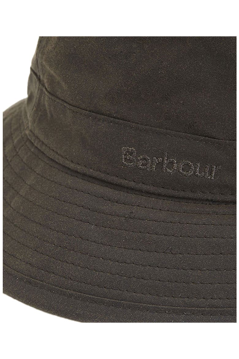 Waxed Cotton Bucket Hat, Alternate, color, OLIVE