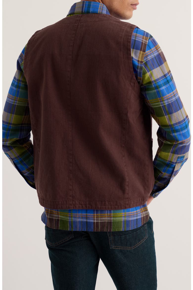 Tollgate Linen & Organic Cotton Vest, Alternate, color, SEEDBED