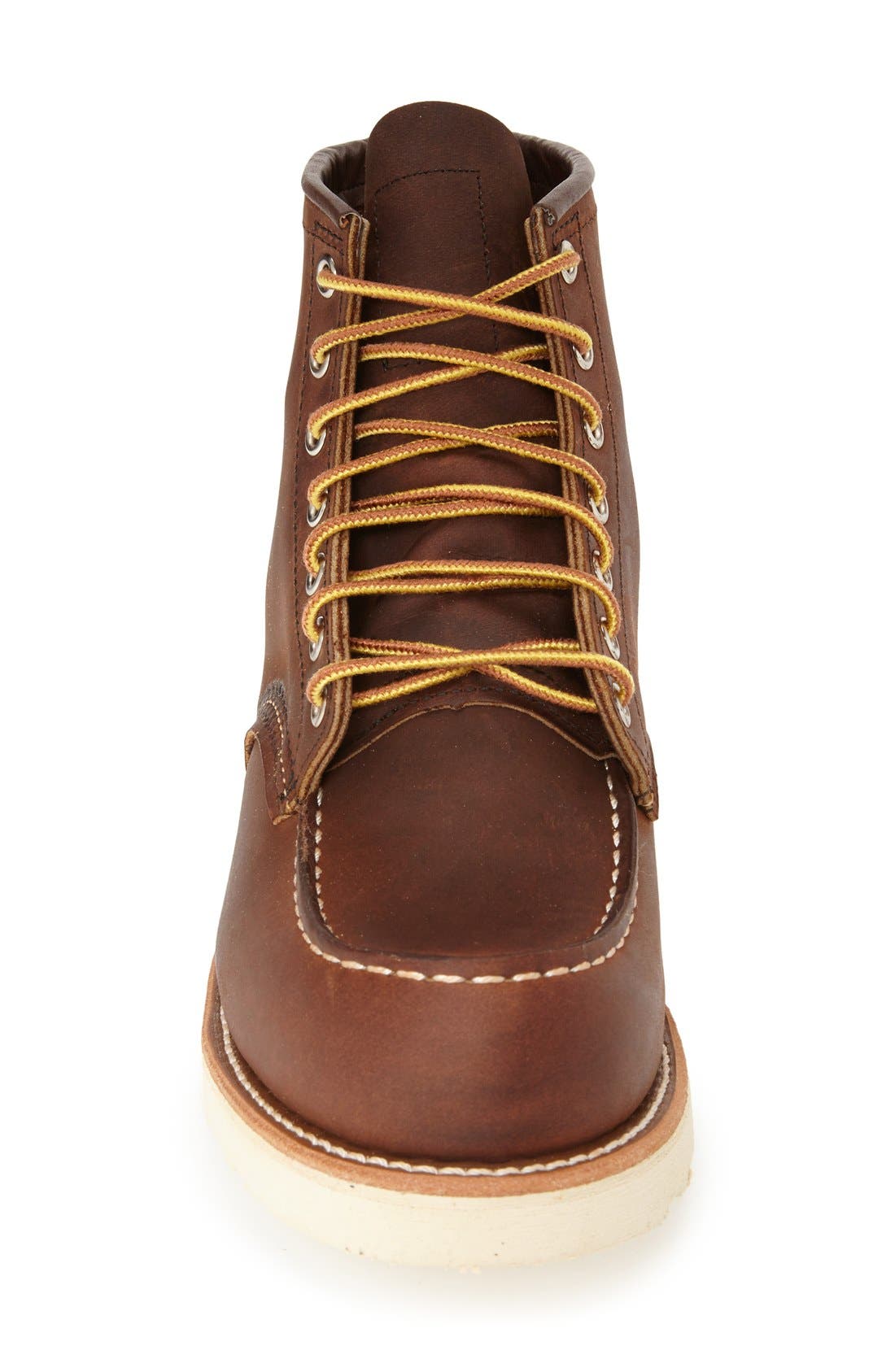 6 Inch Moc Toe Boot (Nordstrom Exclusive), Alternate, color, BOURBON YUMA LEATHER