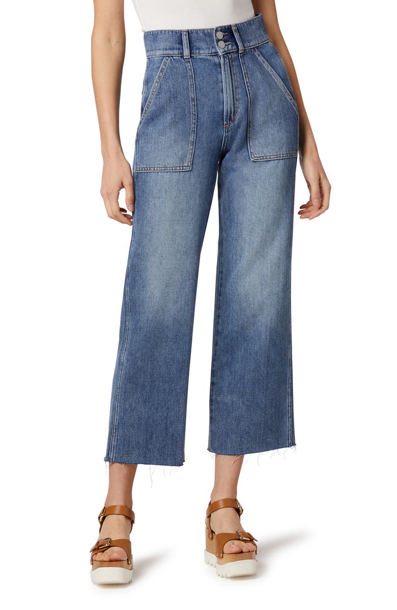 Joe's The Blake Utility Raw Hem Crop Wide Leg Jeans, Main, color, 