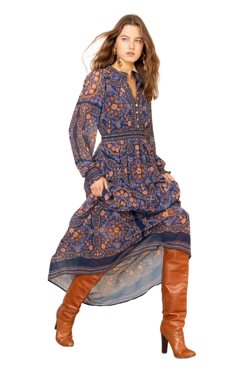 Hale Bob Marisol Chiffon Maxi Dress, Alternate, color, 