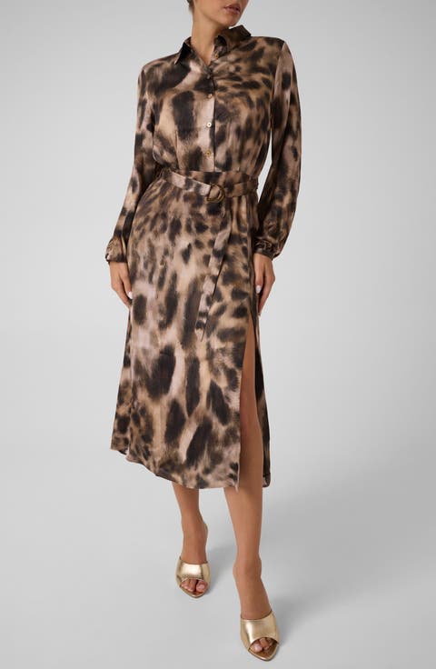 Elysia Long Sleeve Midi Shirtdress