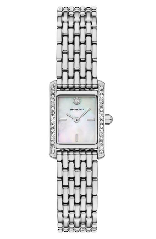 Tory Burch The Mini Eleanor Bracelet Watch, 19mm X 28mm In Silver