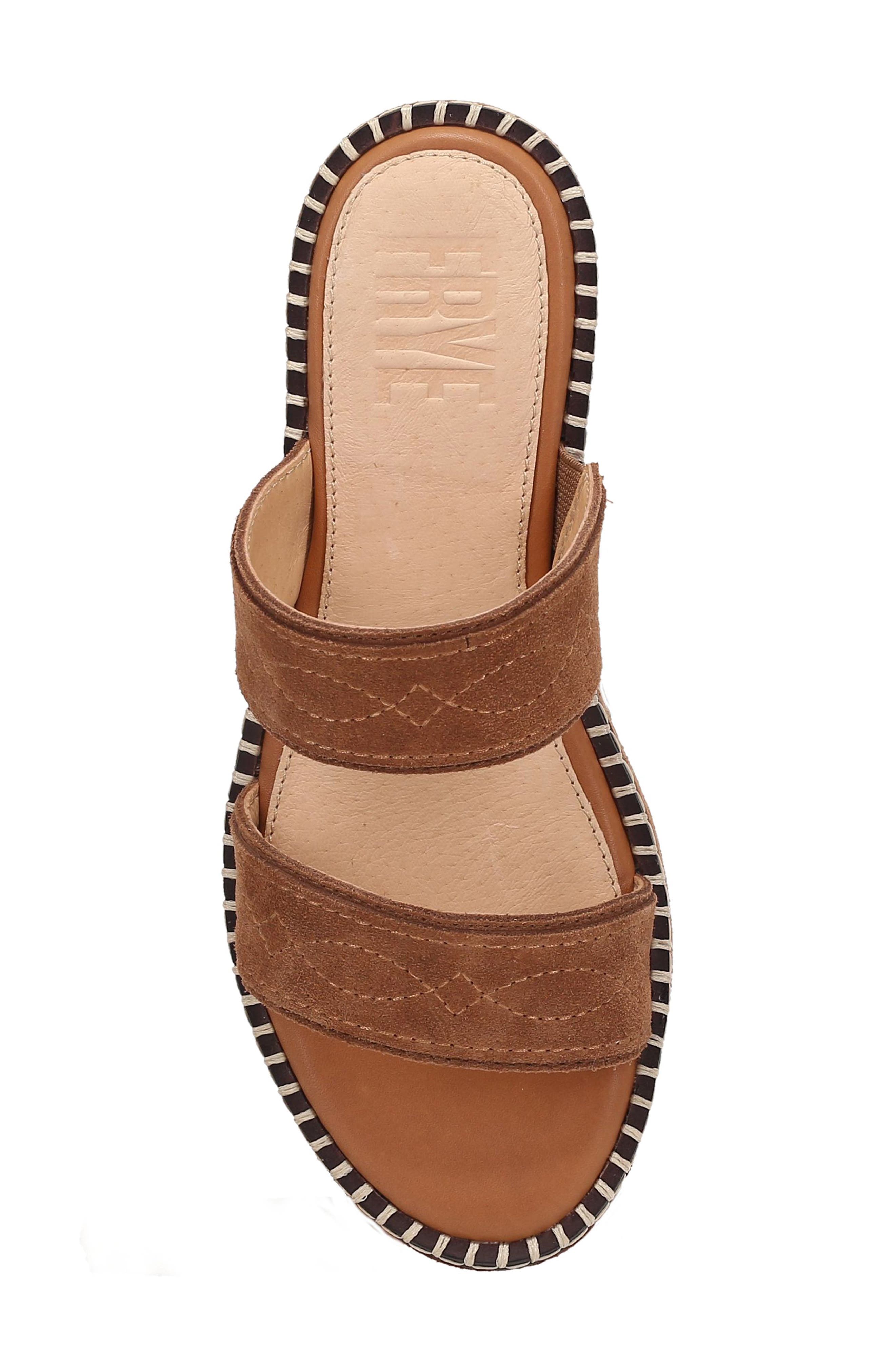 Frye Joy Platform Wedge Sandal, Alternate, color, Bark
