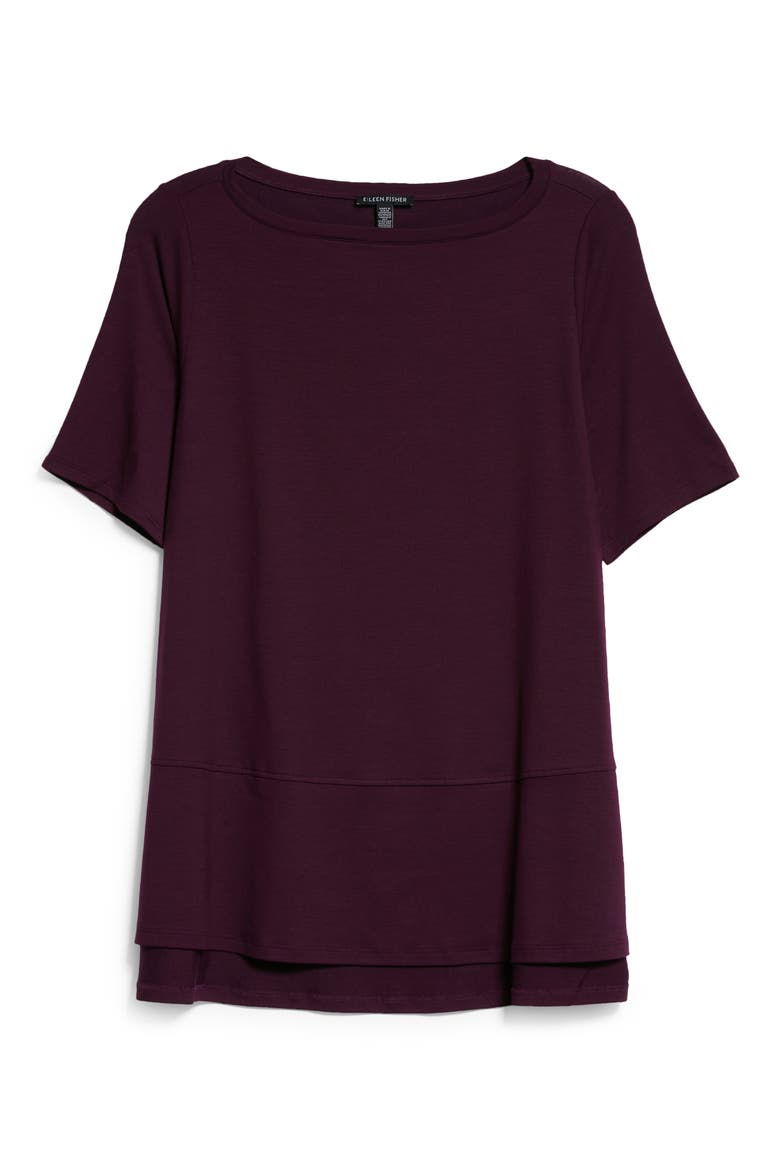 Boatneck Jersey Top, Alternate, color, BLACKBERRY