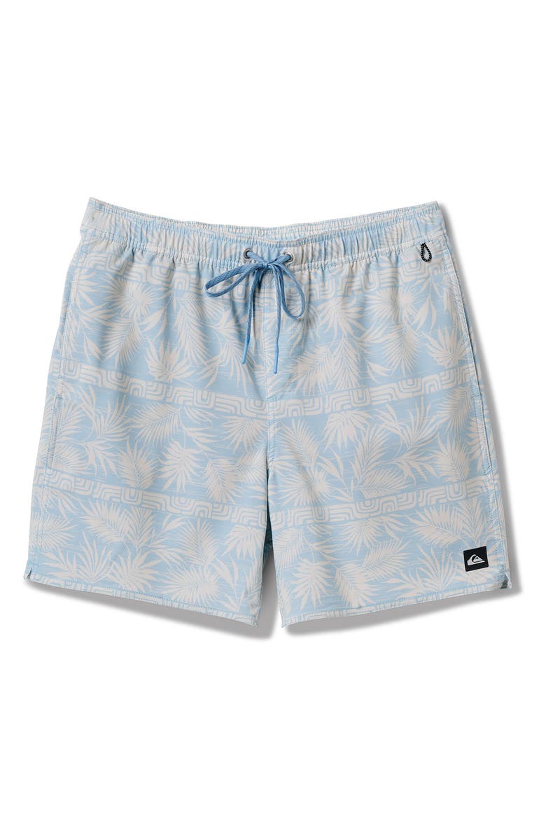 Quiksilver Fern Garden Volley Swim Trunks, Main, color, Beach Blue