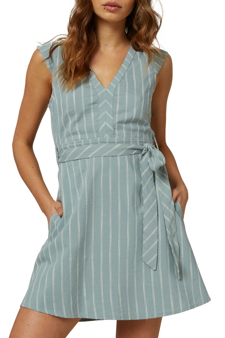Jamyson Stripe Dress, Main, color, PURITAN GRAY