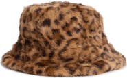 Steve Madden H-Zoe Leopard Print Bucket Hat