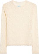 Sandy Liang Scoby Long Sleeve Lace Top