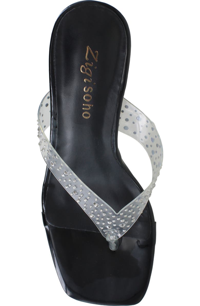 ZIGISOHO Scarlette Rhinestone Sandal, Alternate, color, Black Faux