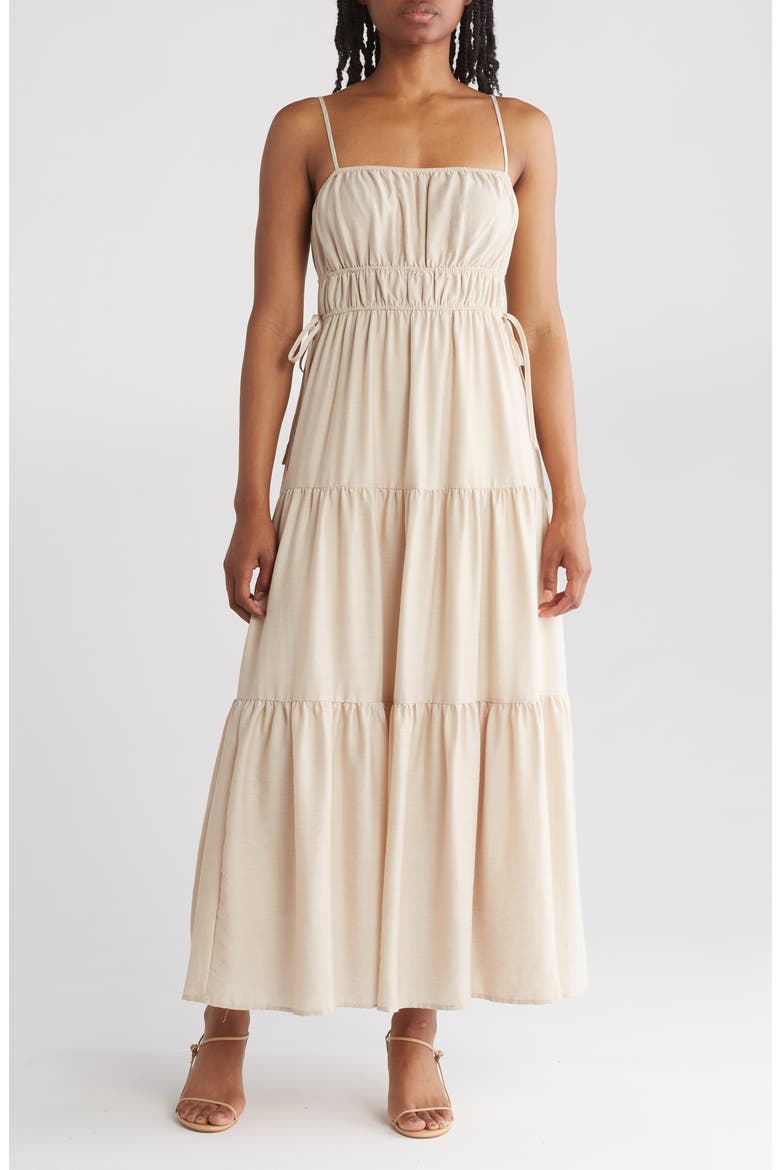 Tiered Sundress, Main, color, KHAKI