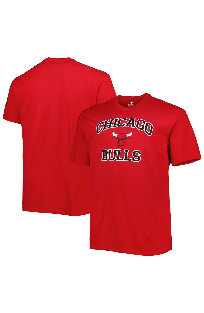 PROFILE Men's Red Chicago Bulls Big & Tall Heart & Soul T-Shirt, Main, color, Red