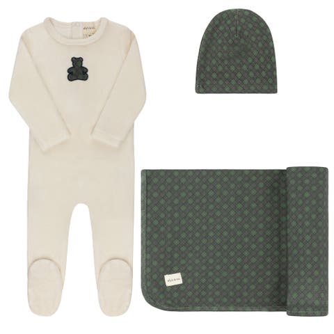 Velour Plaid Bear Collection - Take Me Home Set