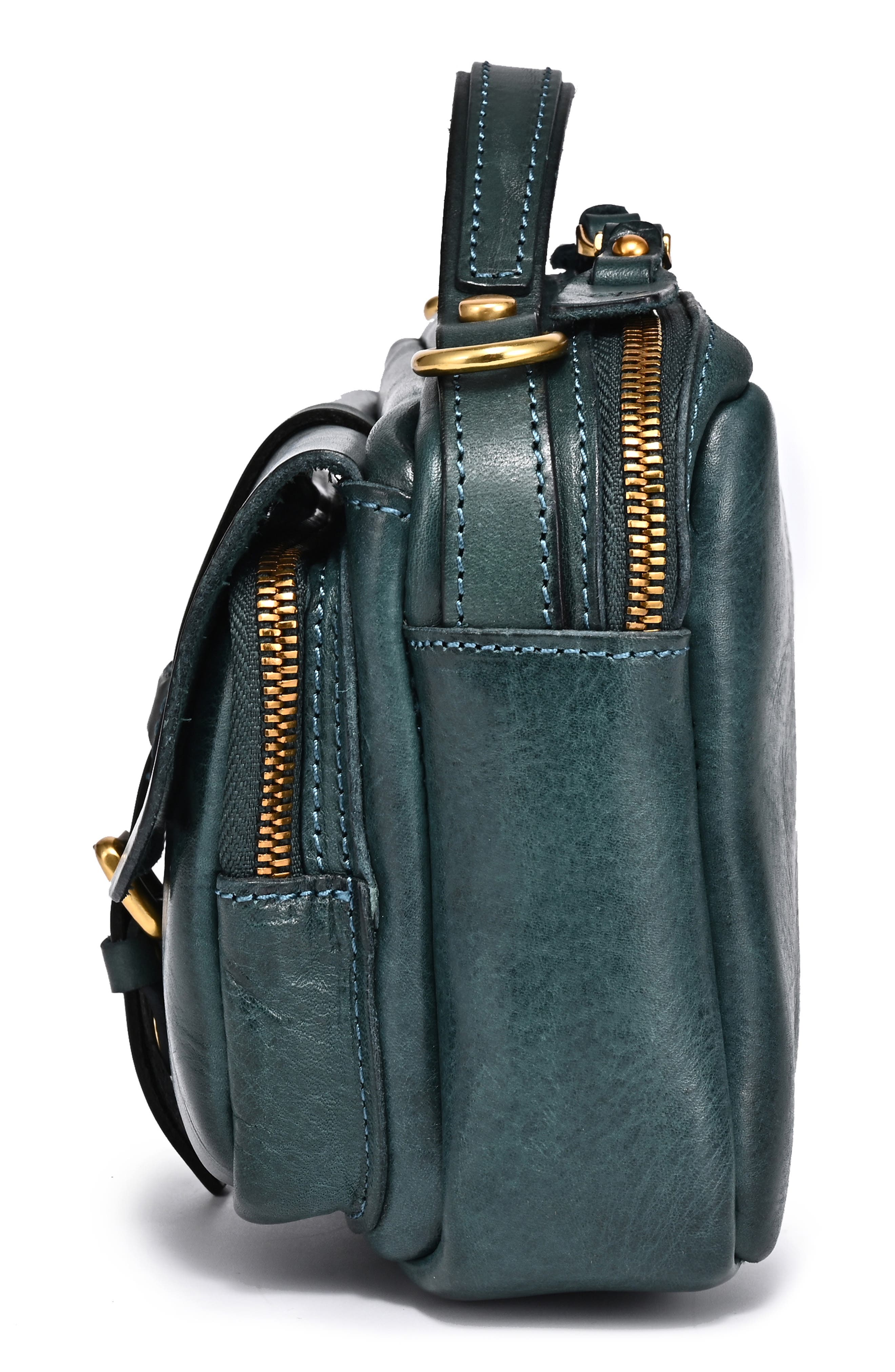 OLD TREND Ficus Leather Crossbody Bag, Alternate, color, Turquoise