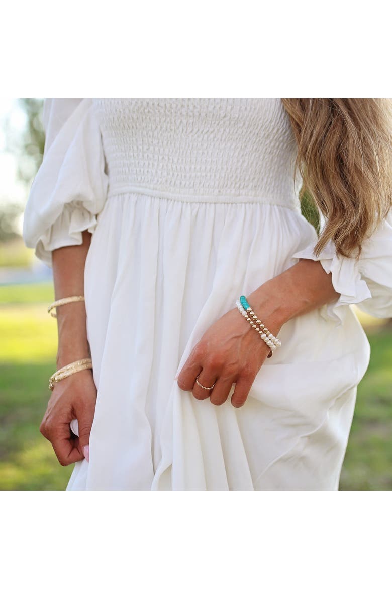 Sloane  Pearl Beaded Bracelet, Alternate, color, Gold