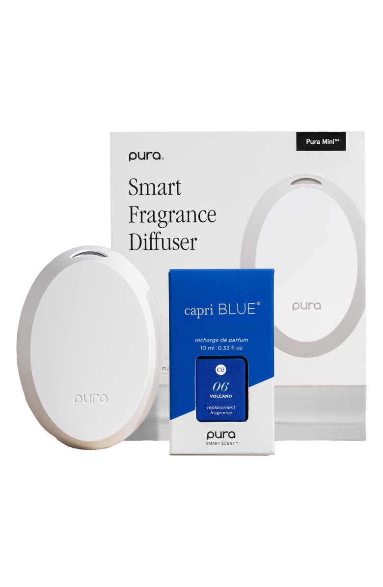 PURA x Capri Blue Mini<sup>™</sup> Volcano Smart Fragrance Diffuser Set, Main, color, 